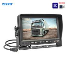 DIYKIT AHD 7inch IPS Car Monitor Rear View Monitor Support 960P AHD Camera Support SD Card Video Recording 2024 - buy cheap