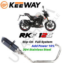 Motorcycle Exhaust Muffler Full sytem slip on For Keeway RKF 125 RKF125 Exhaust Muffler Escape 2024 - buy cheap