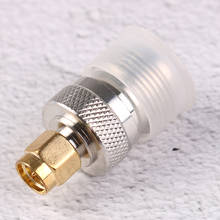 Conector hembra N niquelado a enchufe macho SMA, convertidor de adaptador coaxial RF recto, 1 ud. 2024 - compra barato