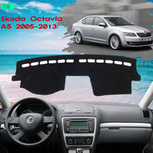 Dashboard Mat Rug Cover Protective Avoid Light Carpet for Skoda Octavia 2 A5 MK2 1Z 2005~2013 2007 2011 Stickers Car-Accessories 2024 - buy cheap