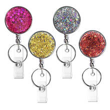 1 Pc Durable Glitter Retractable Nurse Badge Holder Clip Student Name ID Card Holder Keychains Lanyard Office Supplies 2024 - buy cheap