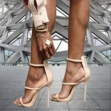 Big Size 13 Metallic Leather Cross Strappy Sandals Women Cut-out High Heels Platform Celebrating Shoes Plus Size 10 Customized 2024 - buy cheap