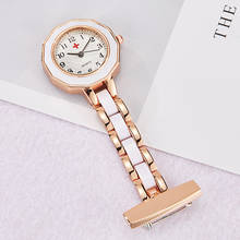 Women's Nurse Pocket Watch Elegant Rose Gold Silver Brooch Clip Nursing Doctor Ladies Clock Watch Steel Female montre de poche 2024 - buy cheap