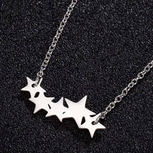 Jisensp Simple Design Stainless Steel Choker Necklace Little Stars Fashion Jewelry for Women Girls Birthday Gift bijoux 2024 - buy cheap