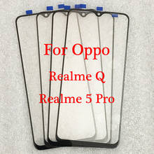 Черный 6,3 дюйма для OPPO Realme 5 Pro / Oppo Realme Q RMX1971 Передний сенсорный экран Стекло Внешний Объектив Замена (без кабеля) 2024 - купить недорого