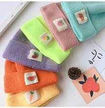 Gorro de diseño de frutas para bebé, gorro de lana caliente suave para otoño e invierno, novedad de 2019 2024 - compra barato