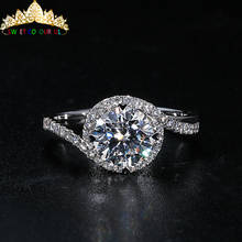 100% anillo de oro 14K 1ct 2ct D color VVS Moissanite anillo de boda con certificado nacional D03 2024 - compra barato