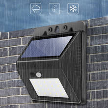 Iluminação de rua solar para jardim, lâmpada led com sensor de parede, à prova d'água, automaticamente de movimento público, lâmpada de parede para estrada 2024 - compre barato