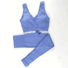 Women Seamless Yoga Set Fitness Clothing High Waist Leggings+Sport Bra Gym Workout Clothes Women Jogging Sportwear Suit Out Wear 2024 - buy cheap