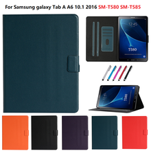 Tablet Case for Samsung Galaxy Tab 10.1 For Samsung Galaxy Tab A6 10.1 2016 SM-T580 Slim PU+TPU Protective Cover Coque Caqa Etui 2024 - buy cheap