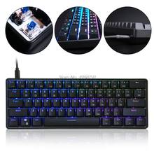 GK61 61 Key Mechanical Keyboard USB Wired LED Backlit Axis Gaming Mechanical Keyboard For Desktop 2024 - buy cheap