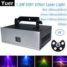 Stage Laser Light 1.5 Watt RGB DMX Dj Disco Laser Light 20Kpps 1.5W 5IN1 Effect Laser Projector Light Stage Showlight Wedding 2024 - buy cheap
