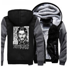 Keanu reeves babayaga hoodie masculino jaqueta inverno quente velo com capuz estilo japão hoodies moletom grosso casaco john wick streetwear 2024 - compre barato