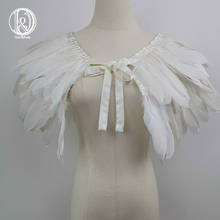 Capa elegante de plumas blancas de Don & Judy para sesión de fotos, accesorios de fotografía de maternidad, vestido de maternidad para sesión de fotos, novedad de 2020 2024 - compra barato