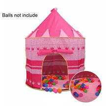 Tenda dobrável portátil de castelo para crianças, 2 cores, tenda de príncipe, castelo, cubinby play, presentes, brinquedo ao ar livre 2024 - compre barato