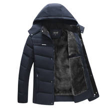 Новая парка мужские пальто 2019 зимняя куртка мужская утепленная с капюшоном водонепроницаемая верхняя одежда теплое пальто повседневное Мужское пальто Jaqueta Masculina 2024 - купить недорого