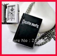 10pcs/lot Death Note 2021 Fashion Jewelry Quartz Pocket Watches Black Notebook Necklace Cosplay Mens Toy Pendant Designer Charms 2024 - buy cheap