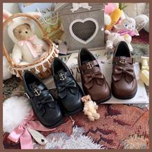 Japanese sweet lolita shoes kawaii girl tea party princess kawaii student shoes lace bowknot women single shoes loli cosplay cos 2024 - buy cheap