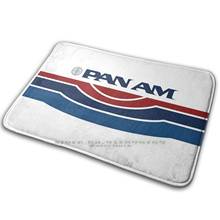 Logotipo de Pan Am con alfombra de rayas, alfombrilla antideslizante para puerta de entrada de dormitorio, Pan Am, Panam, Paa, Pan American Airways, Pan American 2024 - compra barato