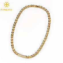 FINE4U N557 Magnetic Therapy Gold Color Necklace Middle East Hematite Power Necklaces Healing Necklace Healthy 4 Elements 2024 - buy cheap