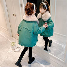 Куртки для девочек, Детское пальто, детская зимняя верхняя одежда; Повседневная одежда для маленьких девочек; Одежда на сезон осень-зима; Куртки-парки 5-14years 2024 - купить недорого