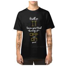 Hello IT T-shirt For Men Geek Tees Mens Funny Joking Tops Cotton Fabric Programmer T Shirt Plus Size 2019 Summer Streetwear 2024 - buy cheap