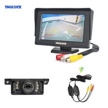 SMALUCK Wireless 4.3" Color TFT LCD Car Monitor + HD Night Vision HD Rear View Car Camera Parking Assistance System Kit 2024 - buy cheap