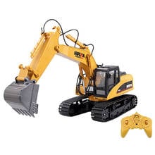 HUINA 1550 1/14 RC Truck RC Excavator 2.4G Remote Control Car Caterpillar Tractor Model Engineering Car 15 Channel Toys Gifts 2024 - buy cheap