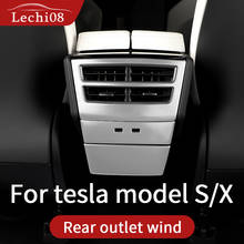 Rear exit wind trim for tesla model s accessories  tesla model x tesla 2018 model s car tesla model s stainless steel interior 2024 - buy cheap