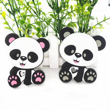 Chenkai 5 pçs silicone panda urso mordedor diy bebê mastigando pingente de enfermagem sensorial dentição chupeta manequim jóias brinquedo animal 2024 - compre barato