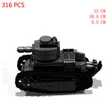 hot military WW2 France army Renault FT-17 tank Blitz war weapons vehicles equipment bricks model Building Blocks toys for gift 2024 - buy cheap