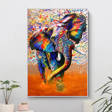 DIY 5D Diamond Painting Colorful Elephant Street Art Graffiti  Full Square/Round Diamond Cross Stitch Mosaic room Decor 2024 - buy cheap