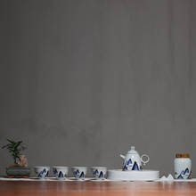 Розовый Ретро винтажный горный чайный набор, керамический портативный дорожный чайный набор, китайский чайный набор кунг-фу, пигментированная посуда для напитков 2024 - купить недорого