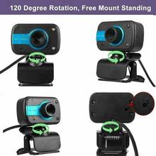 Hd webcam mini computador pc webcamera com microfone câmeras rotatable para transmissão ao vivo vídeo chamando conferência trabalho 2024 - compre barato