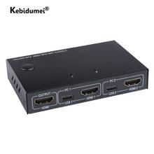 2 порта HDMI-совместимый USB KVM 4K переключатель сплиттер для двух ПК совместное использование монитора клавиатуры мыши Адаптивное EDID/HDCP Описание 2024 - купить недорого