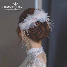 HIMSTORY-Diadema hecha a mano con hilo de seda, accesorios de cristal para vestido de boda, accesorios para el cabello de boda, novedad de 2019 2024 - compra barato