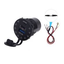 12V Quick Charge QC3.0 USB 18W Type C PD Car Charger with LED Voltmeter Switch 2024 - buy cheap