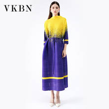 Женское платье с расклешенными рукавами VKBN, летнее элегантное платье с поясом и оборками 2024 - купить недорого