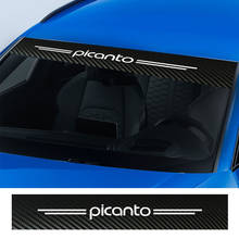 Наклейки на лобовое стекло автомобиля из углеродного волокна для Kia Sportage QL Rio Picanto Optima Sorento Picanto Ceed Forte Cadenza K9 Soul 2024 - купить недорого