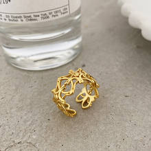 MLKENLY, Золотое открытое кружевное Открытое кольцо с прорезями, дизайн, милое модное ювелирное изделие с надписью Love для женщин, девочек, подарки для детей, регулируемые 2024 - купить недорого