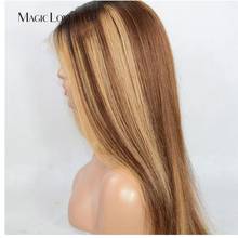 Magic Love 13x6 Lace Front Human Hair Wigs Straight Highlight Honey Blonde Wigs  Pre Plucked Brazilian Remy Wigs For Black Women 2024 - buy cheap