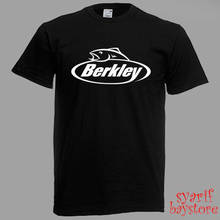 Berkley Рыбалка Рыба логотип мужская Черная Футболка размер S M L XL 2XL 3XL 2024 - купить недорого