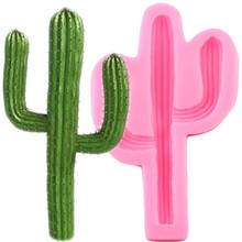 Moldes de silicona de Cactus DIY, herramientas de decoración de pasteles, Fondant, arcilla polimérica para hornear dulces, pasta de goma de Chocolate 2024 - compra barato