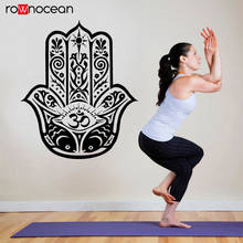 Hamsa mão yoga om zen meditar buda namaste adesivo de parede vinil decoração para casa sala estar quarto decalques mural removível 3853 2024 - compre barato