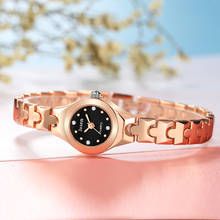 Reloj de cuarzo de acero inoxidable con diamantes de imitación para mujer, pulsera elegante a la moda, informal, 2021 2024 - compra barato
