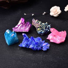 Natural Crystal Cluster electroplated Technology Mineral Specimen Reiki Healing Stone Home Decor  Collect Gifts 2024 - buy cheap