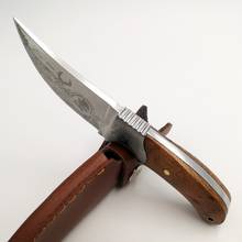 Тактический охотничий нож, карманный Клинок с деревянной рукояткой, 8 дюймов, 440 дюйма, для ежедневного использования, выживания 2024 - купить недорого