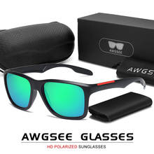 AWGSEE 2021 New Luxury Sunglasses Men's Mirror Driving Shades Male Rectangular Sports Sun Glasses UV400 Travel Fishing Gafas 2024 - buy cheap