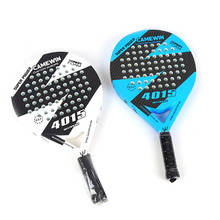 Profissional cheio de carbono raquete de tênis de praia raquete de tênis macio eva face pickleball raqueta com saco para adulto 2024 - compre barato
