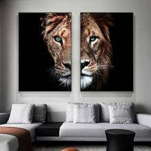 African Wild Lion and Lioness Family Art Paintings Print on Canvas Art Posters and Prints Animals Lions Art Pictures Cuadros 2024 - buy cheap